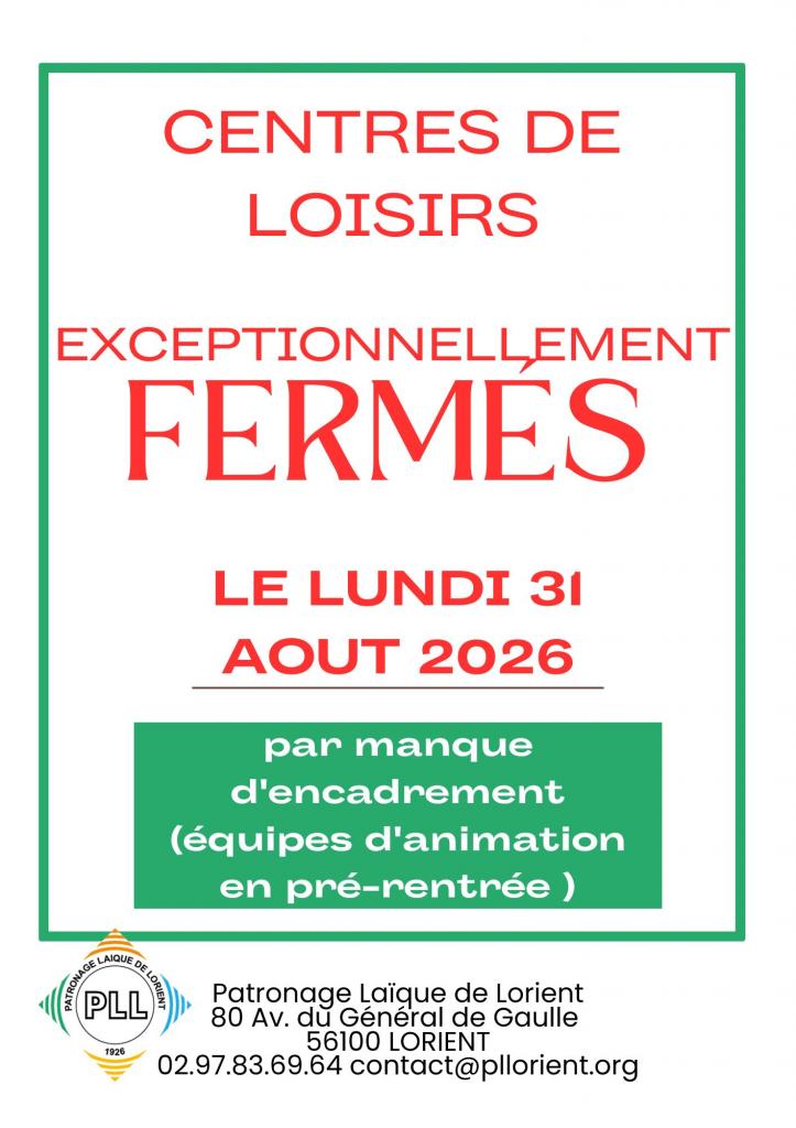 LE LUNDI 31 AOUT 2026