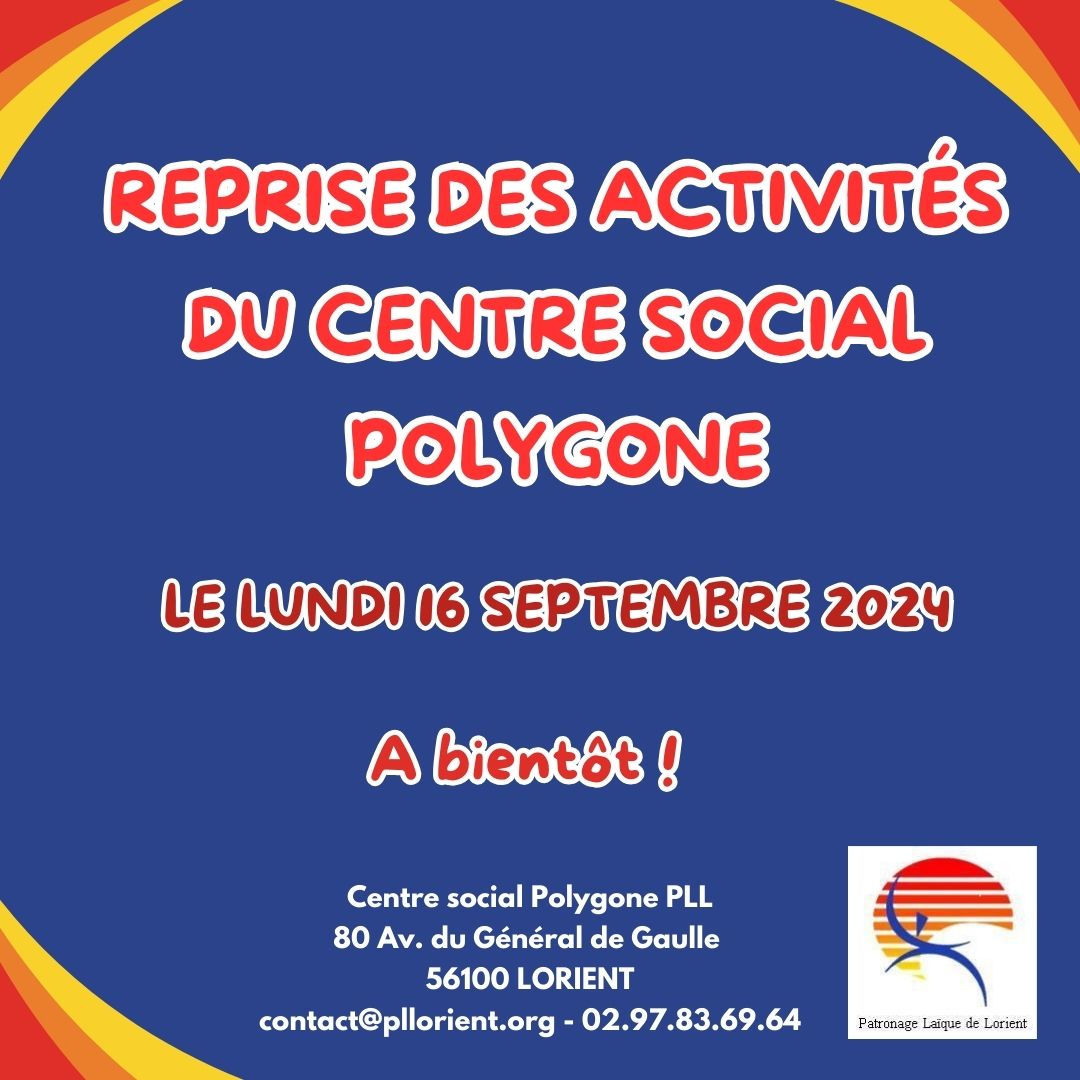 Reprise des activités Centre social 16 septembre 2024